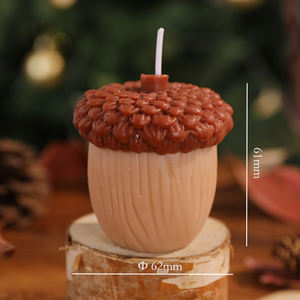 Ensemble cadeau de bougies parfumées artisanales représentant des animaux de la forêt, écureuil, champignon, pomme de pin, citrouille, gland, bougies décoratives en <span class=keywords><strong>cire</strong></span> de soja, aromathérapie - Product Image 5