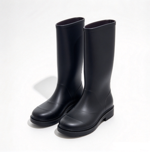 Botas de Lluvia Impermeables de PU para Mujer, a Media Pantorrilla, con Punta Redonda, Cálidas y Ligeras, Zapatos de Goma para Invierno - Product Image 6
