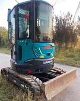 Mini-excavatrice sur chenilles d'occasion Sunward SWE 25UF de 2,5 tonnes à vendre, faible consommation de carburant