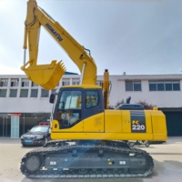 Excavatrice sur chenilles Komatsu PC220 d'occasion, 99% neuve, d'origine japonaise, 22 tonnes, en stock