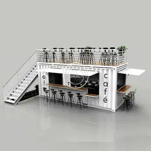 2024集装箱酒吧餐厅咖啡店40英尺集装箱酒吧食品亭集装箱餐厅