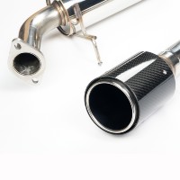 Système d'échappement double sortie Yoshimura en acier inoxydable et carbone pour moto, avec embouts à clapets, silencieux de ventilation 1,5 mm