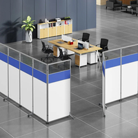 Meubles de bureau modernes, cloisons mobiles, design pliable, panneaux en mélamine, bois, couleurs personnalisables, école, supermarché