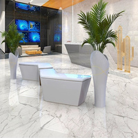 Banc de jardin en FRP en forme de V avec pot de fleurs, mobilier d'extérieur confortable pour parc et jardin, siège d'attente