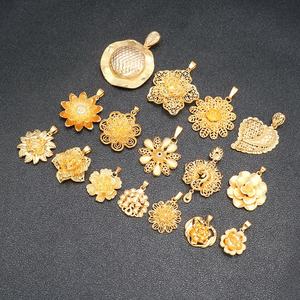 JXX Collar con Colgantes de Flores Chapados en Oro de 24k para Mujer, en Oferta, para Fiesta/Aniversario - Product Image 1