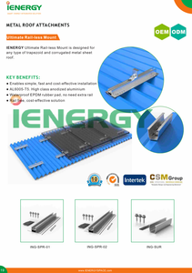 Sistema de Montaje sin Rieles para Paneles Solares en Techos Metálicos de Corta Longitud, Ahorro de Costos, Soporte de Montaje para Techo de Lámina, Mini Riel de Aluminio - Product Image 3