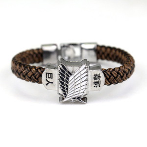 Nuevos Brazaletes <span class=keywords><strong>de</strong></span> Attack on Titan para Cosplay <span class=keywords><strong>Alas</strong></span> <span class=keywords><strong>de</strong></span> <span class=keywords><strong>la</strong></span> <span class=keywords><strong>Libertad</strong></span> <span class=keywords><strong>de</strong></span> Cuerda <span class=keywords><strong>de</strong></span> Cuero Pulsera Tejida para Hombre - Product Image 6