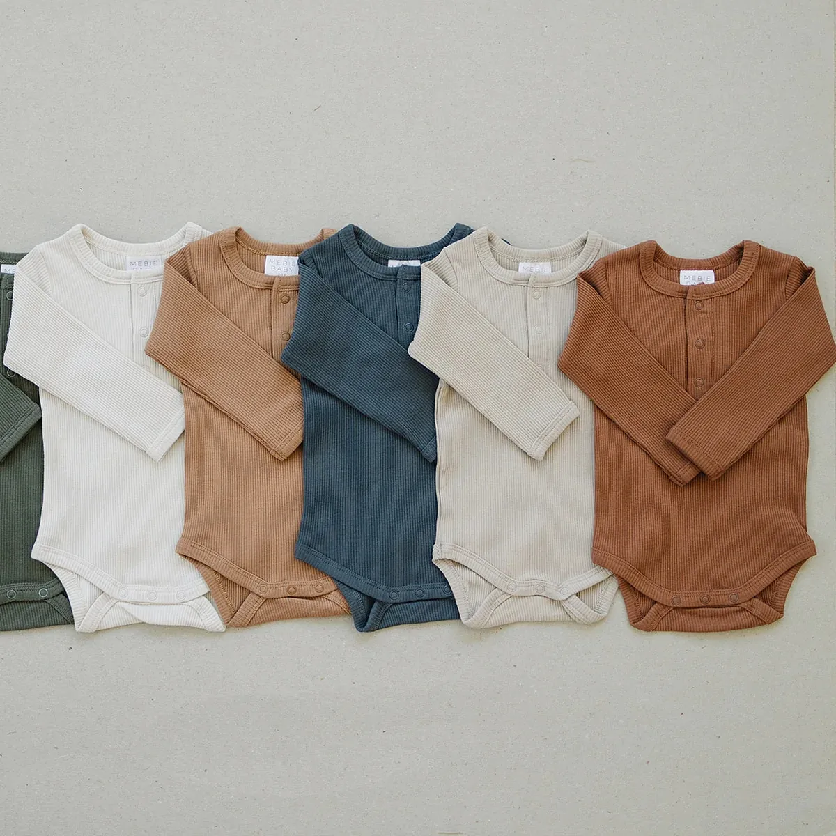 top sale wholesale pure color snaps ribbed fiber baby bodysuit