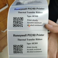 Etiquetas de Papel Plateado Mate Resistentes al Agua y al Aceite, Rollo de Etiquetas de Código de Barras Industriales con Adhesivo Fuerte, Transferencia Térmica