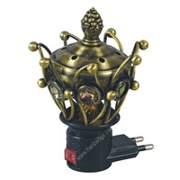 Brûleur d'encens électrique portable en métal, mini, sans odeur, pour graines de coriandre, usage thérapeutique, toutes saisons, Han Badge IB65, coffret cadeau