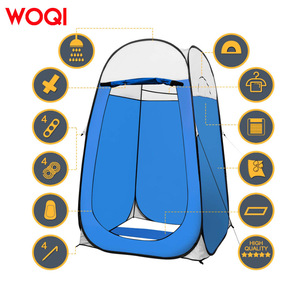 Tente de douche pop-up Woqi pour 1 personne, camping en plein air, toilettes privées, vestiaire, imperméable, bleu, installation rapide - Product Image 3