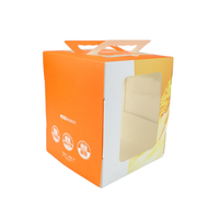 Boîte d'emballage pour gâteaux avec logo personnalisé, en papier alimentaire, avec fenêtre transparente pour les pâtisseries