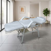 Table de massage pliable en métal robuste, portable, professionnelle, pour salon, spa, thérapie mobile, salle de sport, salon de beauté, chambre à coucher, salle de bain
