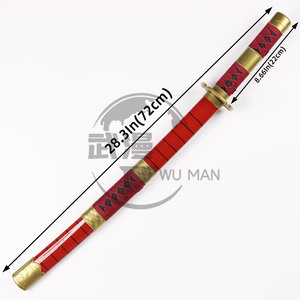 Katana <span class=keywords><strong>Sandai</strong></span> <span class=keywords><strong>Kitetsu</strong></span> de Roronoa <span class=keywords><strong>Zoro</strong></span> avec fourreau rouge, lame dentelée non affûtée avec éclairage LED, épée de samouraï - Product Image 5