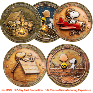 Pièce de monnaie rétro commémorative en métal, objet de collection, <span class=keywords><strong>d</strong></span>écoration périphérique de dessin animé, souvenir, cadeau - Product Image 1