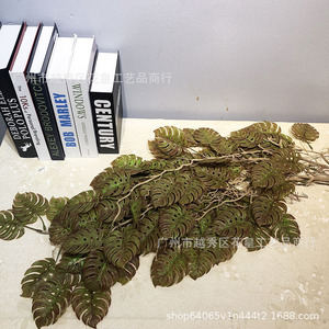 Zhenhuayuan Artificial Monstera <b>Leaves</b> 30cm-100cm Plastic Indoor Hanging Vine <b>Decor</b> Greenery Plant <b>Wall</b> Ornament - Product Image 3