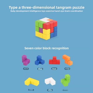 Mini Puzzle 3D in Legno Cubo di Luban e Cubo di Soma per Costruzioni 6x6x6, Giocattolo Educativo per lo Sviluppo del Pensiero Spaziale dei Bambini - Product Image 2