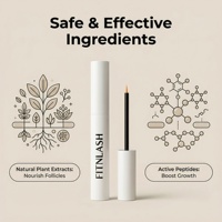 Sérum de croissance des cils à base de peptides organiques, cils plus longs et plus épais, amplificateur de cils, sans prostaglandine, étiquette privée OEM, vente en gros