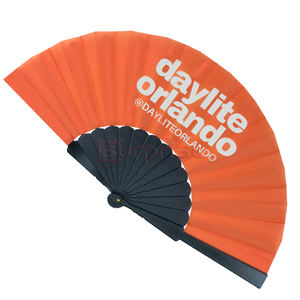 थोक 23 सेमी अनुकूलित बड़े प्लास्टिक हाथ के प्रशंसक व्यापार उपहार बांस शिल्प के लिए प्लास्टिक क्लॉक रेव प्रशंसक - Product Image 4