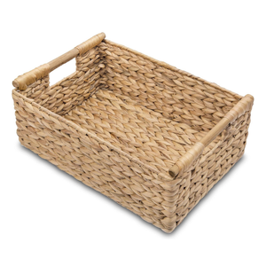 Handmade Đa Chức Năng Mộc Mạc <span class=keywords><strong>Wicker</strong></span> Lưu Trữ Giỏ Bền Vững Mây Dệt Hình Chữ Nhật Lớn Gỗ Rơm Treo Nhà Bếp Sử Dụng - Product Image 1