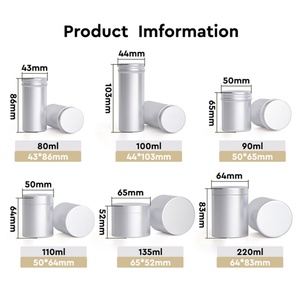Conteneur rond en aluminium avec bouchon à vis de 100 ml et 300 ml pour médicaments, pilules, comprimés, capsules en aluminium, flacon pour pilules, compléments alimentaires - Product Image 3