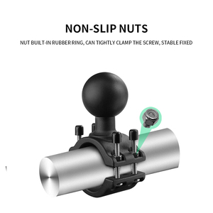 Vinmounts 2.25 Inch Ball Head Mount Tube Clamp Adjustable Computer <b>Stand</b> Heavy Duty Aluminium Alloy Rubber 360 Degree Rotating - Product Image 4