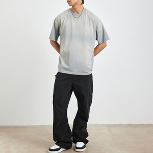 T-shirts basiques en coton pour hommes, coupe ajustée, personnalisables avec logo, manches courtes, col rond, vente en gros - Product Image 3