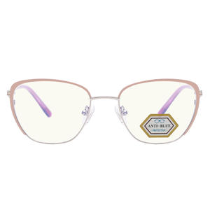 Lunettes anti-lumière bleue Grey Jack pour femmes, lunettes de vue rectangulaires à monture intégrale en métal, tendance, 5113 - Product Image 1