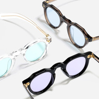Gafas de Sol Redondas con Montura Gruesa y Lentes de Nylon, Protección UV, Diseño Moderno, Modelo Sk1051, Fabricante Directo, Shenzhen