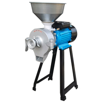 Moulin Électrique Haute Capacité pour Grains Secs et Humides, Double Fonction, pour Maïs, Blé, Riz, Soja, Grains de Café, Moulin à Farine avec Moteur