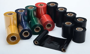 Free Sample 110*300 Zebra Thermal Transfer <strong>Ribbon</strong> Black <strong>Ink</strong> Wax Resin For Barcode Label <strong>Printer</strong>