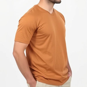 Mens Solid Color Short Sleeve Lightweight Double Jersey 100 Percent <b>Polyester</b> <b>T</b> <b>Shirt</b> Casual Comfortable Everyday Summer Wear - Product Image 5