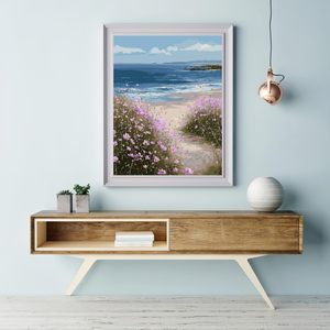 SONGWOO ART Kits de Peinture par Numéros Personnalisés DIY pour Adultes, Motif <span class=keywords><strong>Fleurs</strong></span> Sauvages de Plage, Décoration d'Intérieur, Cadeau - Product Image 2