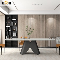 Ensemble de table de bureau moderne en acier, rectangulaire nordique, style européen, pierre ou marbre, pour la maison et la cuisine, pour villa