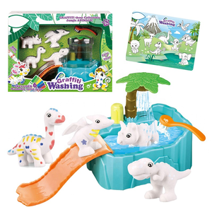 ITTL arte manualidades y juguetes caseros, juego de pintura de dinosaurio no tóxico, bolígrafos coloridos, plástico lavable, juguete de pintura - Product Image 5