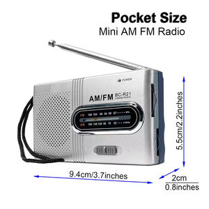 Mini Radio Clásica con Retroiluminación LED, Receptor de Radio AM FM Portátil, Radio de Dos Bandas con Reproductor de Audio para Personas Mayores - Product Image 2