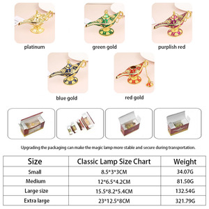 Đồ trang trí bằng kim loại, đèn Aladdin, lư hương, đồ thủ công bằng kim loại, dùng trang trí nhà cửa, khách sạn, đám cưới - Product Image 6