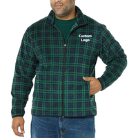 OEM Conception Personnalisée Logo Brodé Coupe-Vent Chaud De Grande Taille Manteau Uniforme Microfibre Polaire Hommes Veste Polaire