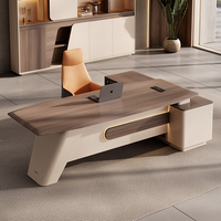 Bureau de direction moderne Hera - Bureau de patron modulaire en bois écologique et durable pour la maison/le bureau