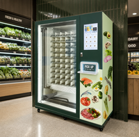 Distributeur automatique de repas chauds intelligent avec micro-ondes intégré pour écoles, usines et bureaux