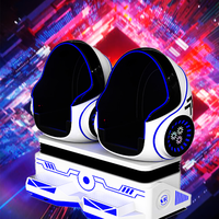 Simulateur de skateboard VR 9D pour 2 joueurs, glissade de surf VR pour aéroports, parcs d'attractions, expérience de jeu VR en fibre de verre