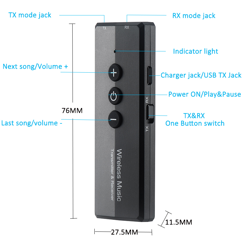 Ricevitore Bluetooth 5.2 Con Telecomando E Lettore USB, Adattatore HiFi Wireless Per Auto, Amplificatore E Casse – Mani Libere Con Batteria 500mAh - 3