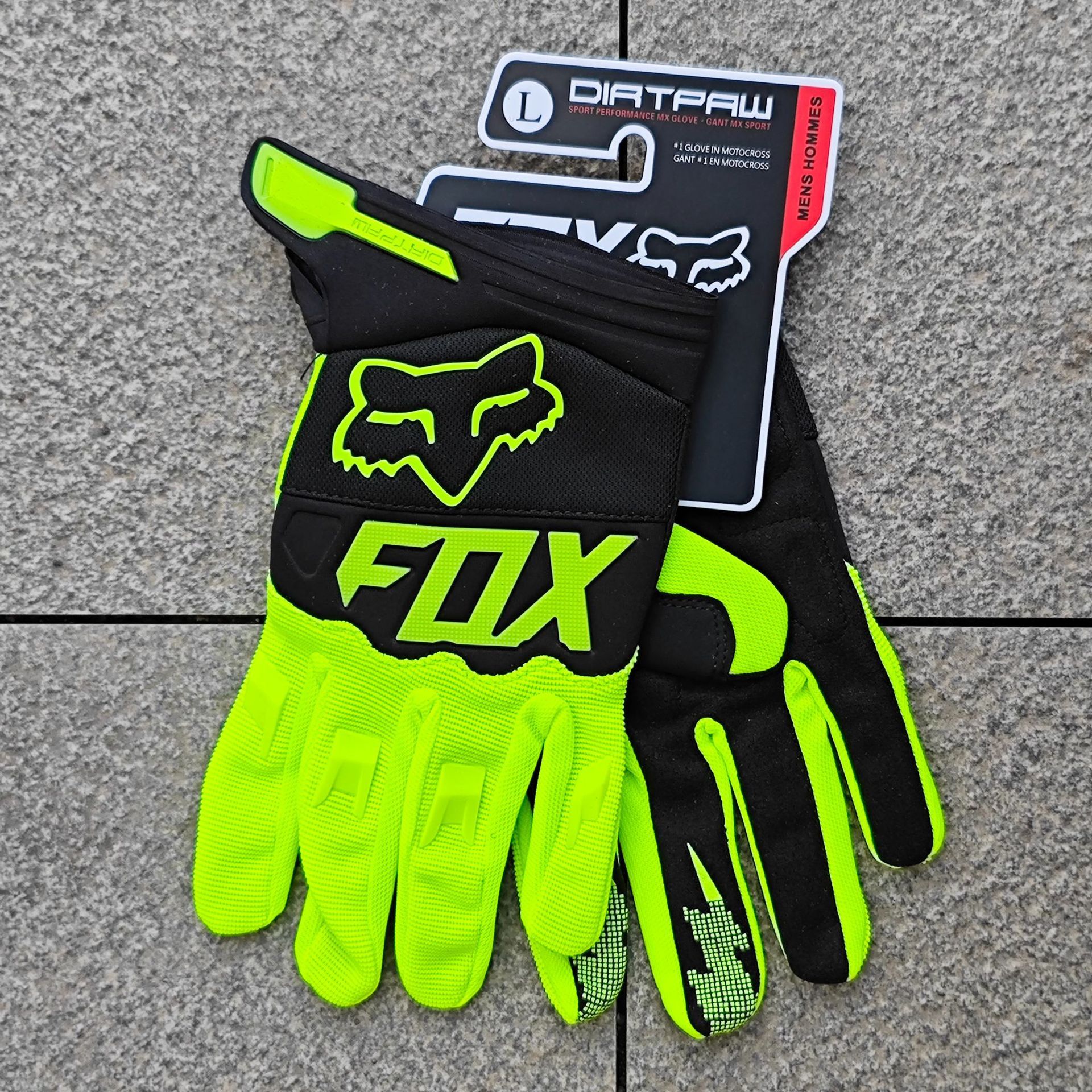 Fluorescent green-green lettering