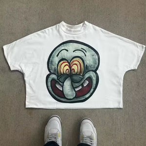 T-shirts courts de luxe Boxy 100% coton Y2K imprimé graphique t-shirts Streetwear T-shirts pour hommes de haute qualité - Product Image 4