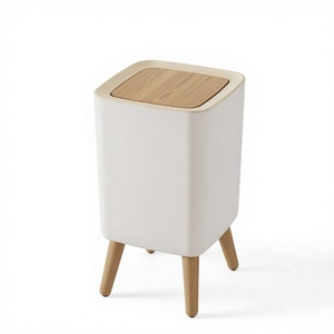 Cubo de Basura Cuadrado de 12L con Tapa de Presión, Cubo de Basura de Plástico para Cocina, Baño, Dormitorio, Oficina en Casa - Product Image 4