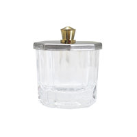 Gobelet en verre octogonal transparent à fond épais multicolores pour contenir le dissolvant pour vernis à ongles et le liquide acrylique