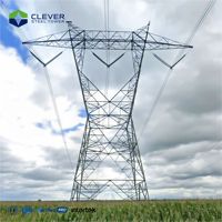 Pylône électrique autoportant à 4 poteaux en treillis d'acier galvanisé à chaud Q345B haute résistance pour l'énergie électrique