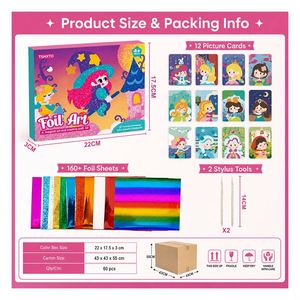 Kit de Pintura con Láminas Personalizadas para Niñas, Juego de Pegatinas de Mosaico con Brillantina, Juego de Imágenes Educativas para el Desarrollo de la Motricidad Fina, Regalo de Recompensa para el Aula - Product Image 3