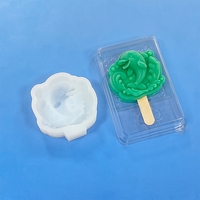 Novel Dolphin Design Silicone Ice Pop Maker Moule Plateau de congélation antiadhésif réutilisable pour enfants Outil de crème glacée fait maison pour un usage domestique