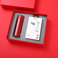 Termo con Logotipo Personalizado, Tapa con Cierre y Banco de Energía Portátil, Juego de 2 Piezas, Regalo Promocional Corporativo Ejecutivo